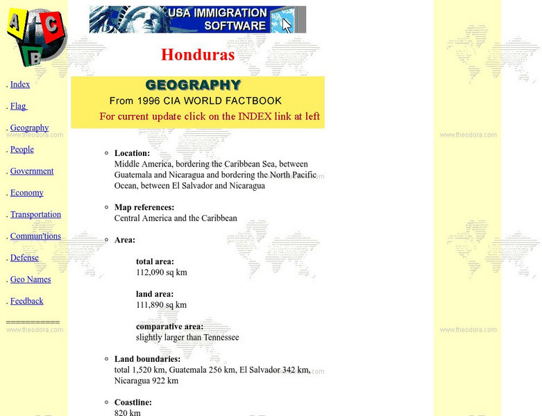 Ita: Honduras Geography Activity