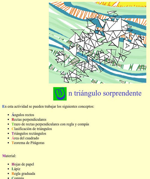 Red Escolar: Un Triangulo Sorprendente Activity Red Escolar: Un Triangulo Sorprendente Activity