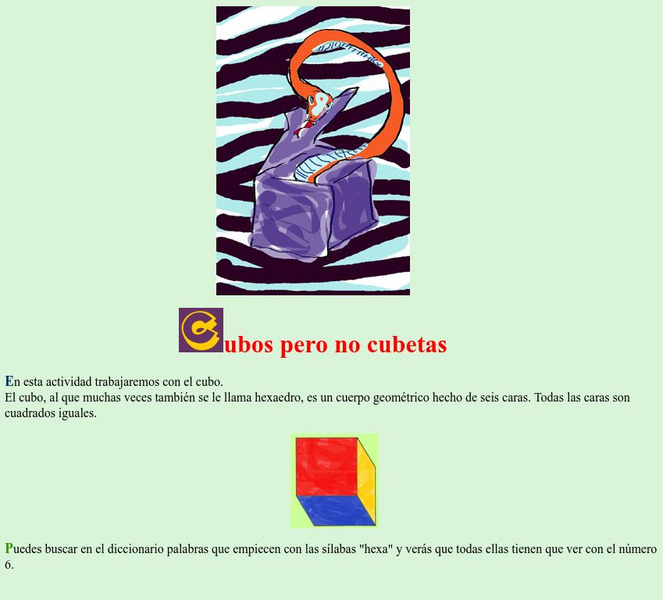 Red Escolar: Cubos Pero No Cubetas Activity Red Escolar: Cubos Pero No Cubetas Activity