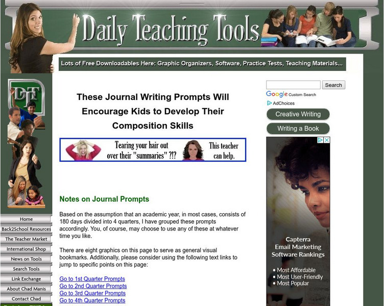 Daily Teaching Tools: 180 Journal Writing Prompts Professional Doc Daily Teaching Tools: 180 Journal Writing Prompts Professional Doc