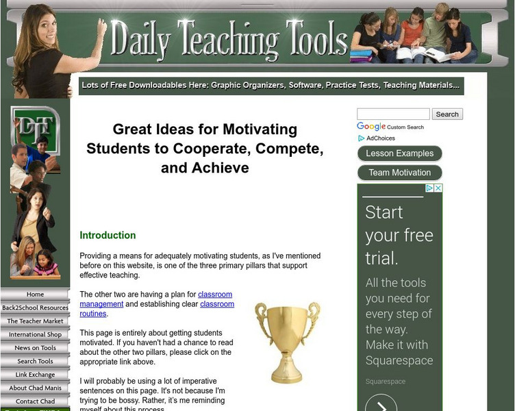 Daily Teaching Tools: Motivating Students: Pick a Card, Any Card Activity Daily Teaching Tools: Motivating Students: Pick a Card, Any Card Activity