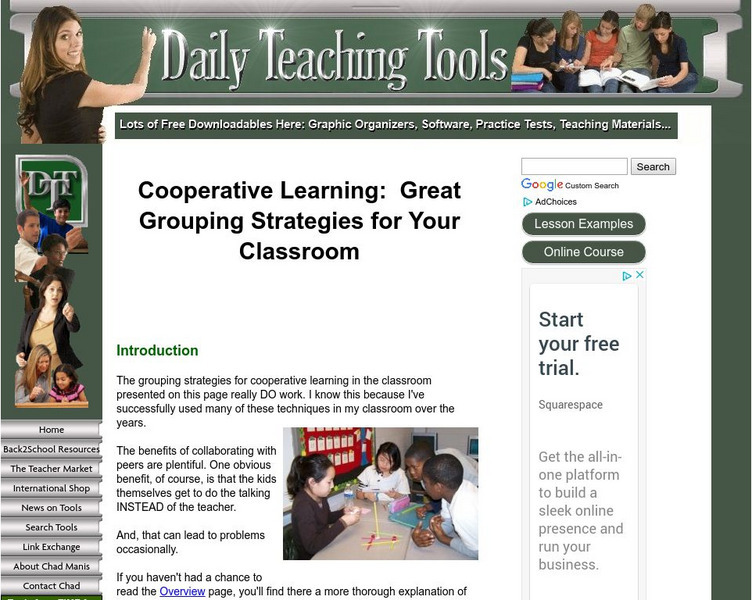 Daily Teaching Tools: Random Grouping Techniques Activity Daily Teaching Tools: Random Grouping Techniques Activity
