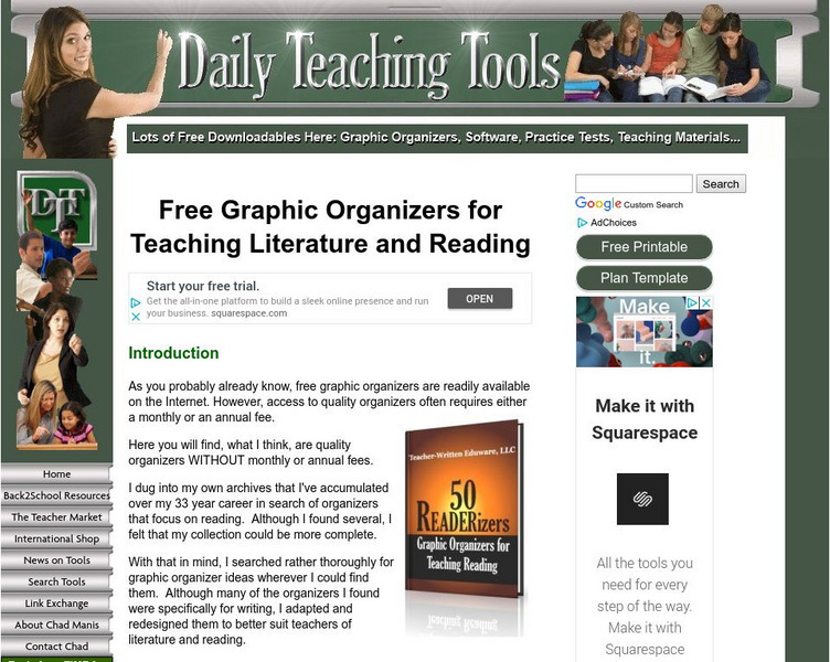 Daily Teaching Tools: Customizable Graphic Organizers Graphic Daily Teaching Tools: Customizable Graphic Organizers Graphic