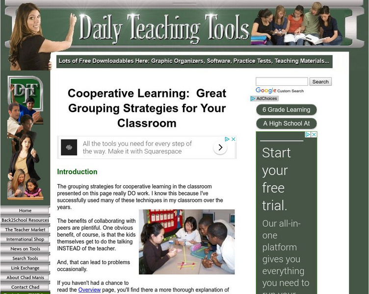 Daily Teaching Tools: Cooperative Learning: Great Grouping Strategies Activity Daily Teaching Tools: Cooperative Learning: Great Grouping Strategies Activity