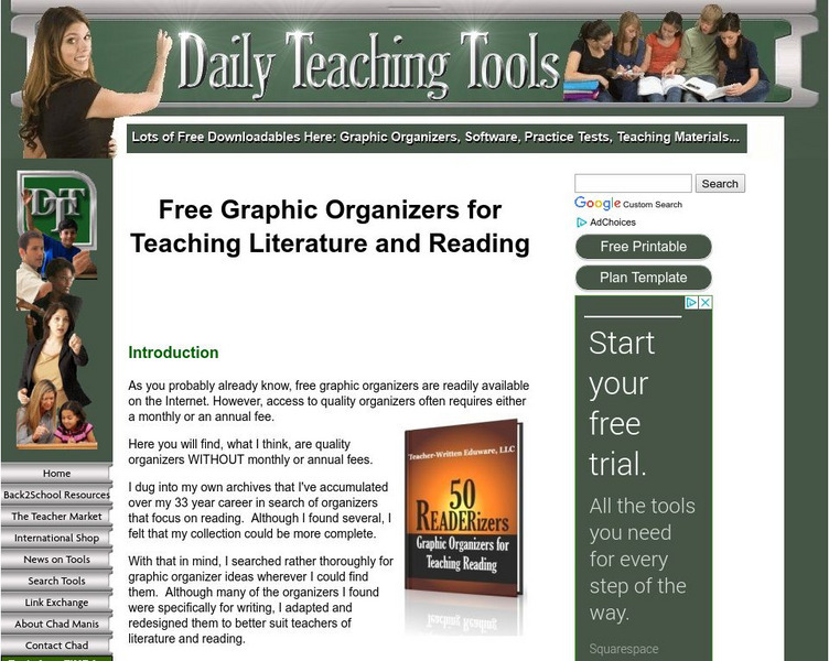 Daily Teaching Tools: 10 Graphic Organizers for Download Graphic Daily Teaching Tools: 10 Graphic Organizers for Download Graphic