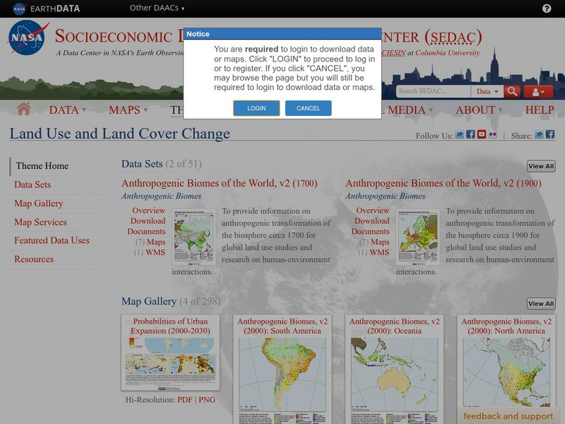 Nasa: Sedac: Land Use and Land Cover Change Website Nasa: Sedac: Land Use and Land Cover Change Website