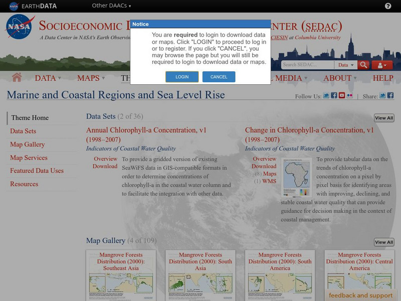 Nasa: Sedac: Marine and Coastal Regions and Sea Level Rise Website Nasa: Sedac: Marine and Coastal Regions and Sea Level Rise Website