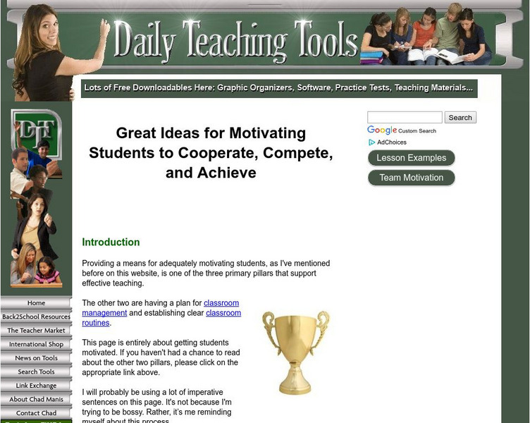 Daily Teaching Tools: Work as a Team to Achieve a Common Goal Activity Daily Teaching Tools: Work as a Team to Achieve a Common Goal Activity