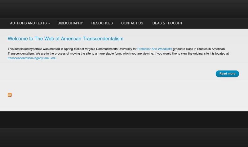 American Transcendentalism Web Website American Transcendentalism Web Website