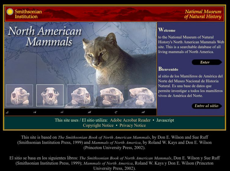 National Museum of Natural History: North American Mammals Graphic National Museum of Natural History: North American Mammals Graphic