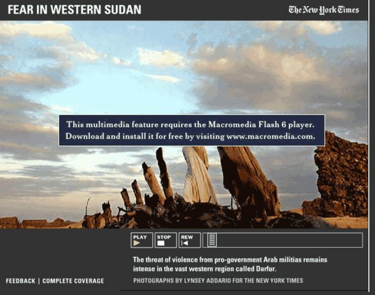 New York Times: Fear in Western Sudan Interactive
