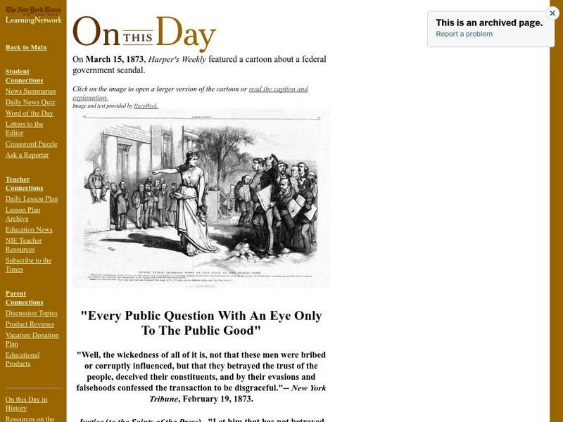 New York Times: On This Day: Credit Moibiler Scandal Primary New York Times: On This Day: Credit Moibiler Scandal Primary