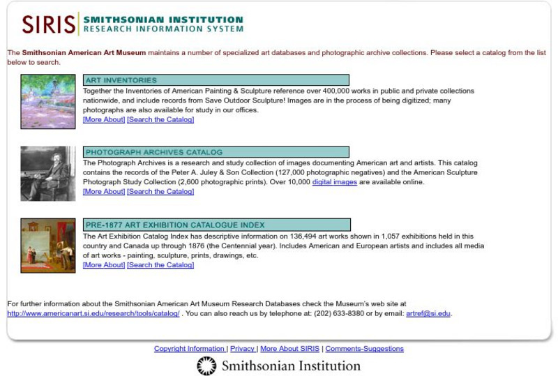 Smithsonian Institute Research Information System Handout Smithsonian Institute Research Information System Handout