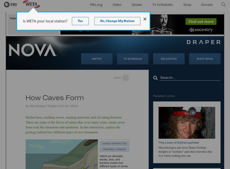 Pbs Learning Media: How Caves Form Interactive Pbs Learning Media: How Caves Form Interactive