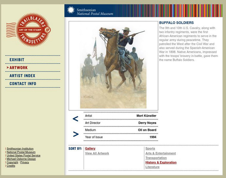 National Postal Museum: Art of the Stamp: Buffalo Soldiers Graphic National Postal Museum: Art of the Stamp: Buffalo Soldiers Graphic