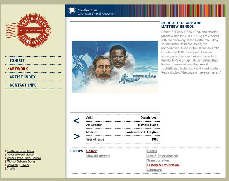 National Postal Museum: Art of the Stamp: Robert E. Peary and Matthew Henson Graphic National Postal Museum: Art of the Stamp: Robert E. Peary and Matthew Henson Graphic