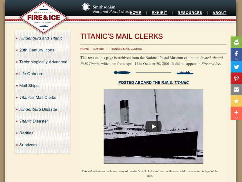 National Postal Museum: Posted Aboard r.m.s. Titanic Activity National Postal Museum: Posted Aboard r.m.s. Titanic Activity