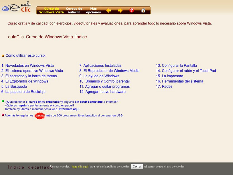 Aula Clic: Curso De Windows Vista Unit Plan Aula Clic: Curso De Windows Vista Unit Plan