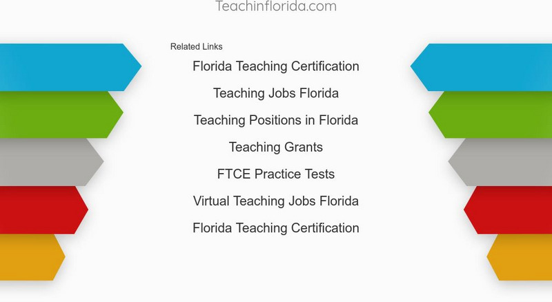 Florida Department of Education: Teach in Florida Website Florida Department of Education: Teach in Florida Website