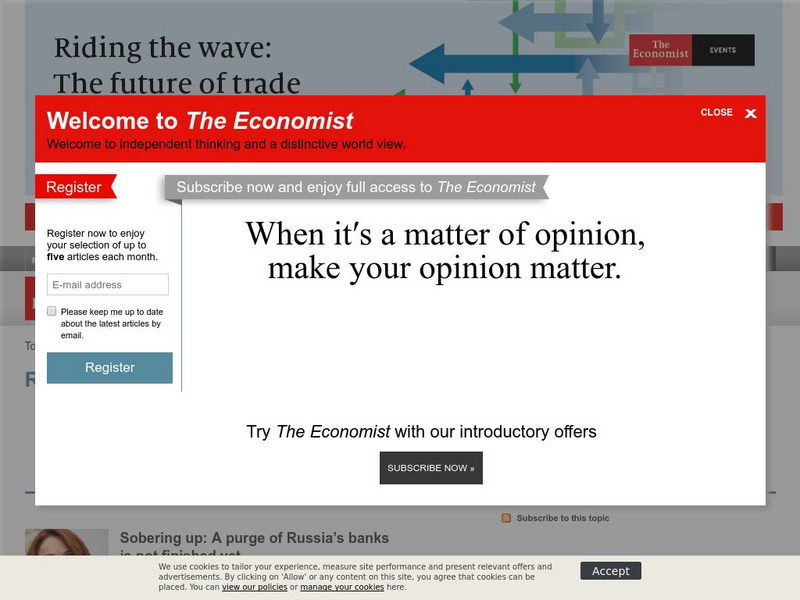 The Economist: Russia's Economy Website The Economist: Russia's Economy Website