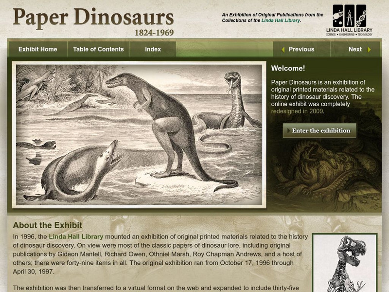 Linda Hall Library of Science: Paper Dinosaurs: 1824 1969 Website Linda Hall Library of Science: Paper Dinosaurs: 1824 1969 Website