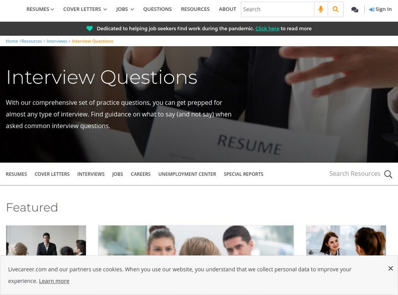 Live Career: Quintessential Careers: Traditional Interview Questions Handout