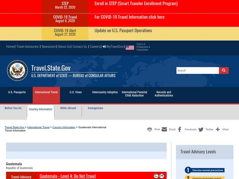 U.s. Department of State: Guatemala Activity