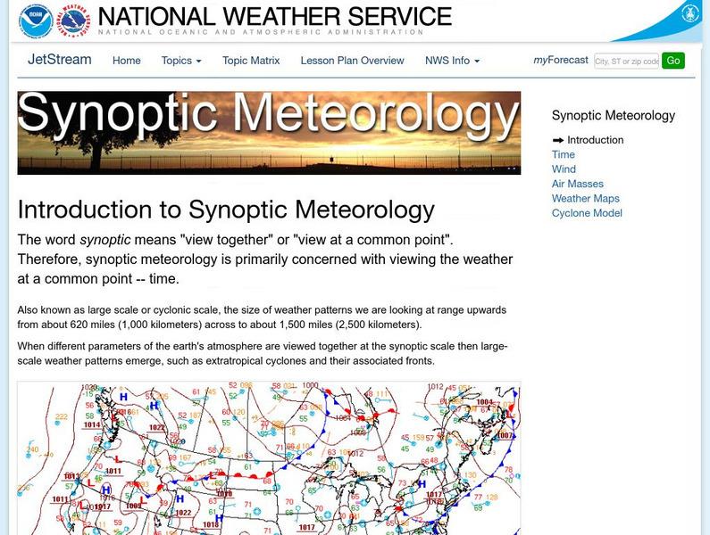 National Weather Service: Jetsream: Synoptic Meteorology Handout National Weather Service: Jetsream: Synoptic Meteorology Handout