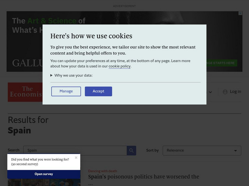 The Economist: Country Briefings: Spain Website