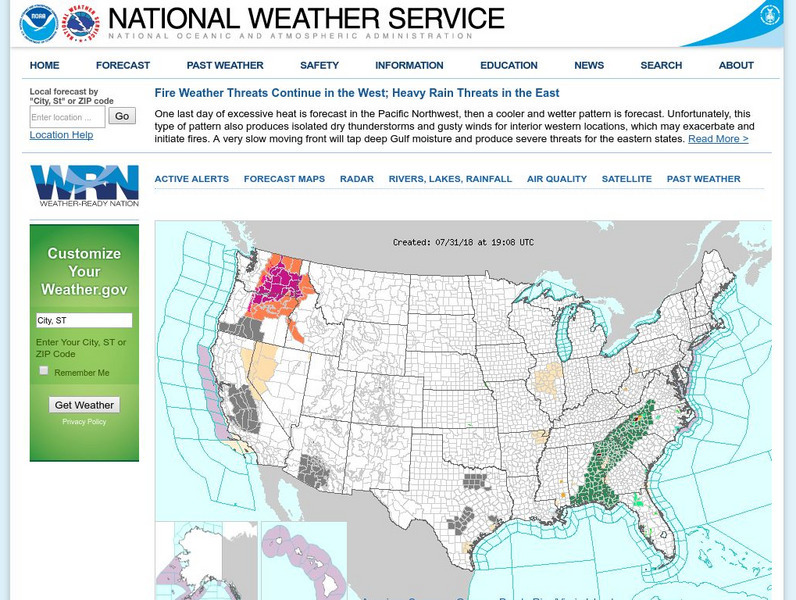 National Weather Service Website National Weather Service Website