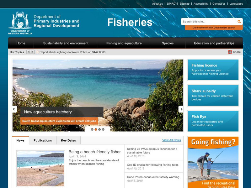 Government of West. Australia: Fisheries Website Government of West. Australia: Fisheries Website