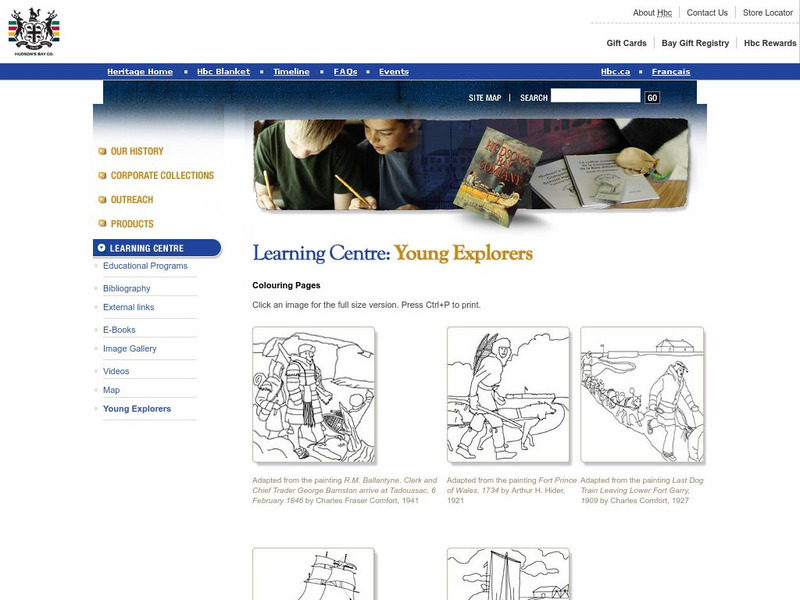 York Boats Colouring: Hbc Young Explorers Activity York Boats Colouring: Hbc Young Explorers Activity