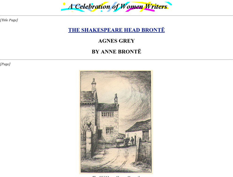 University of Penn: Agnes Grey by Anne Bronte (Etext) eBook University of Penn: Agnes Grey by Anne Bronte (Etext) eBook