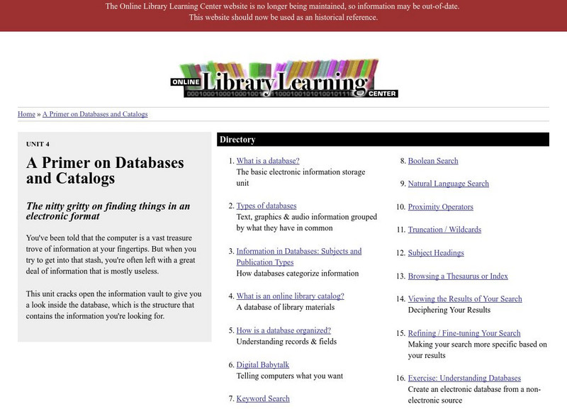 A Primer on Databases and Catalogs Activity A Primer on Databases and Catalogs Activity