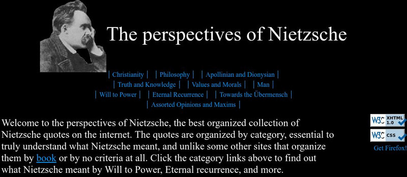 The Perspectives of Nietzsche Website The Perspectives of Nietzsche Website