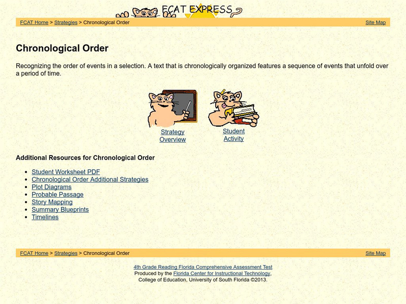 Fcat Express: Chronological Order Study Guide Fcat Express: Chronological Order Study Guide
