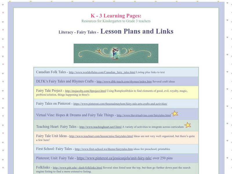 K 3 Learning pages.com: Fairy Tales Professional Doc K 3 Learning pages.com: Fairy Tales Professional Doc