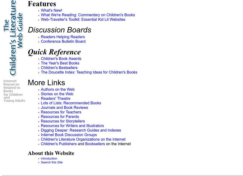 The Children's Literature Web Guide Activity The Children's Literature Web Guide Activity