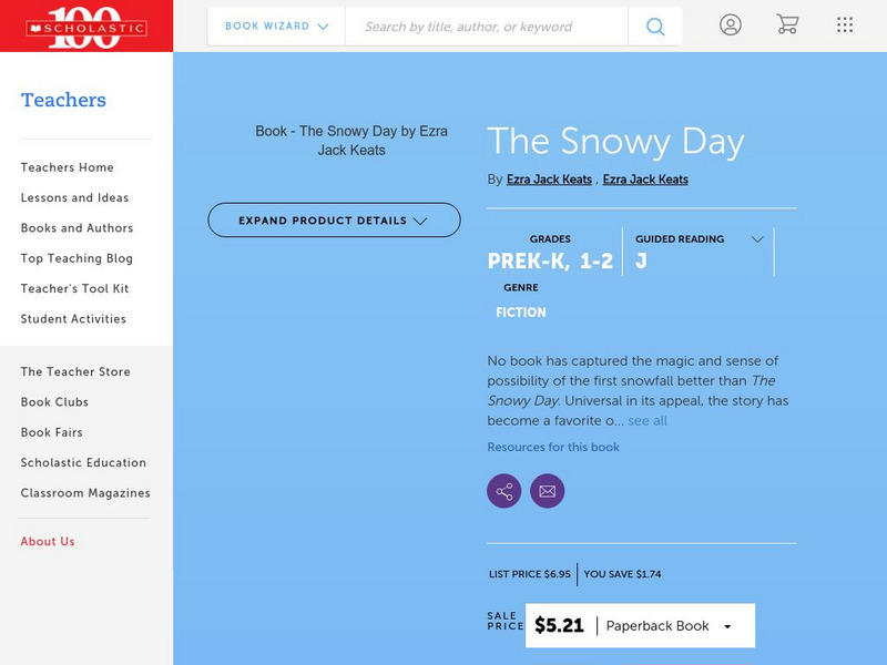 Scholastic: The Snowy Day Handout Scholastic: The Snowy Day Handout