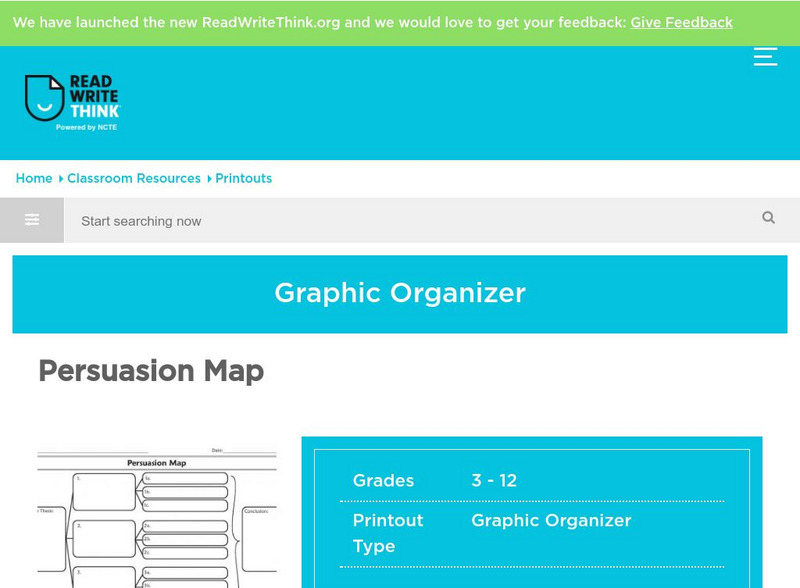 Read Write Think: Persuasion Map Graphic Read Write Think: Persuasion Map Graphic