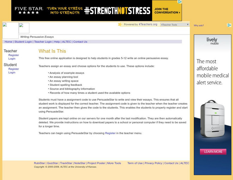 4 Teachers: Persuade Star: Writing Persuasive Essays Interactive 4 Teachers: Persuade Star: Writing Persuasive Essays Interactive