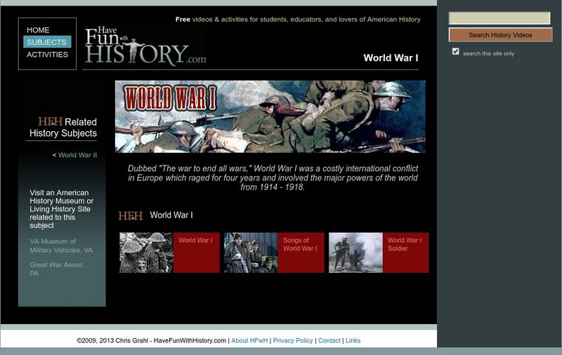 Have Fun With History: World War 1 Unit Plan