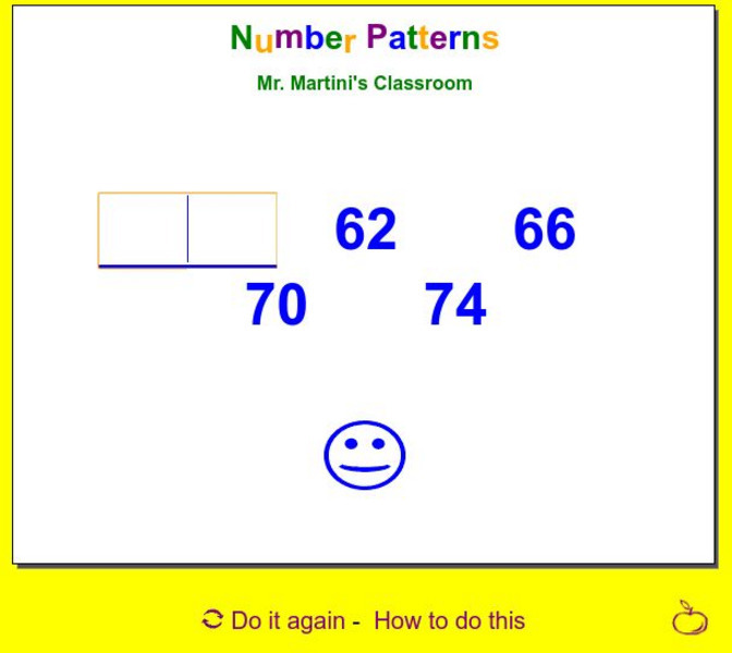 Mr. Martini's Classroom: Number Patterns Interactive Mr. Martini's Classroom: Number Patterns Interactive
