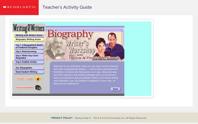 Scholastic: Biography Writer's Workshop Unit Plan Scholastic: Biography Writer's Workshop Unit Plan