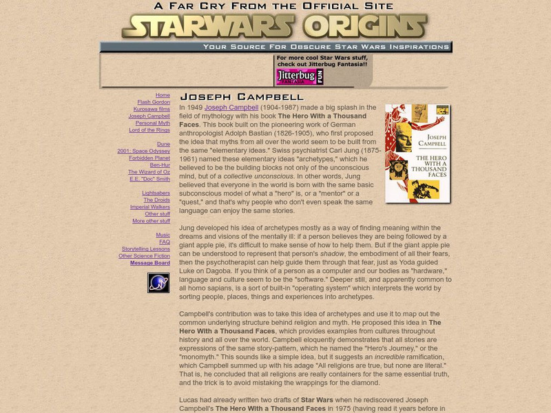 Moongadget: A Far Cry From the Official Site Starwars Origins: James Campbell Article Moongadget: A Far Cry From the Official Site Starwars Origins: James Campbell Article