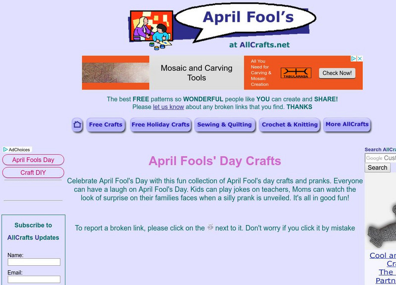 All Crafts: April Fools' Day Crafts Activity All Crafts: April Fools' Day Crafts Activity