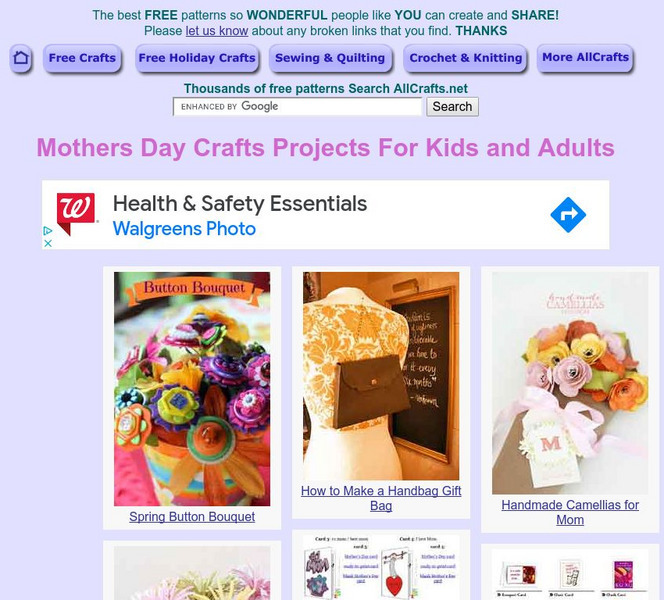 All Crafts: Mothers Day Crafts Projects for Kids and Adults Activity All Crafts: Mothers Day Crafts Projects for Kids and Adults Activity