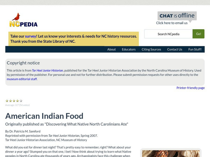 N Cpedia: American Indian Food Website