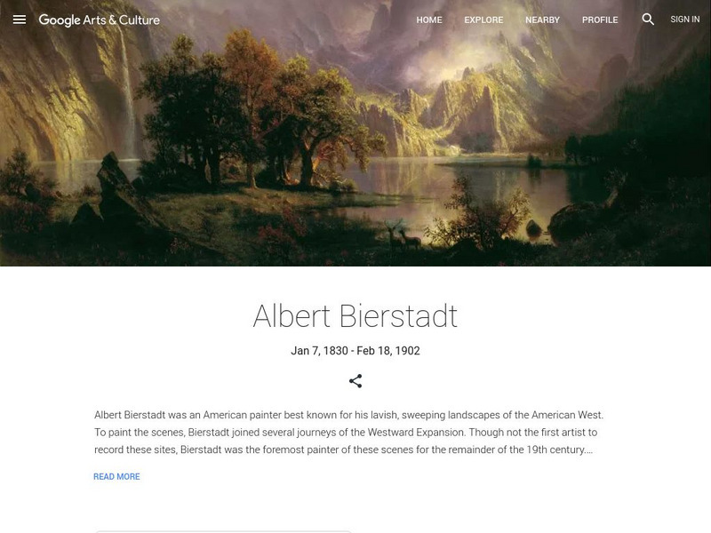 Google Cultural Institute: Albert Bierstadt Handout