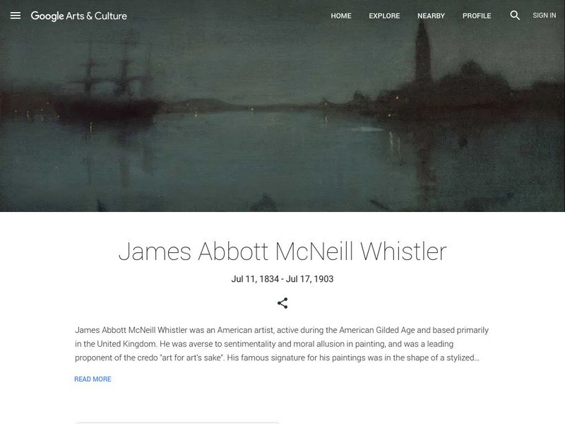 Google Cultural Institute: James Abbott Mc Neill Whistler Handout Google Cultural Institute: James Abbott Mc Neill Whistler Handout